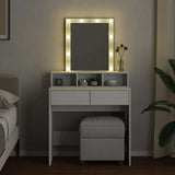 Dressing Table with LED White 80x41x144.5 cm 848178