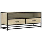 TV Cabinet Sonoma Oak 100x34.5x40 cm Engineered Wood and Metal 848815