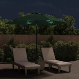 LED Cantilever Garden Parasol 3 m Green 42203