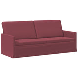 Sofa Set 2 pcs Wine Red Fabric 3433165