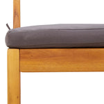 3 Piece Balcony Set with Cushions Solid Wood Acacia 365856