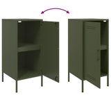 Sideboards 2 pcs Olive Green 36x39x79 cm Steel 843021