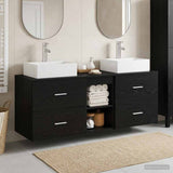 Bathroom Cabinet Set 3 pcs Black 49.5 x 41 x 62.5 cm 3405836