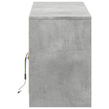 TV Cabinet with LED Concrete Grey 139.5x34x50 cm Engineered Wood 852197