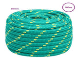 Multipurpose Utility Rope 20 mm 100 m Green PP 2400 kg Max Load 3472786