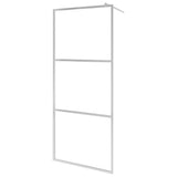 ZNTS Walk-in Shower Wall with Shelf Chrome 100x195 cm ESG Glass&Aluminium 3185499