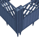 Garden Planter with Pegs Blue Grey 123.5x43.5x43.5 cm PP 368019
