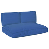 Cushion Set 3 pcs Royal Blue Oxford Fabric 3402136