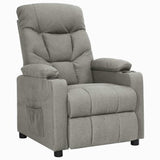 Recliner Chair Light Grey Fabric 339082