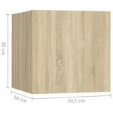 8 Piece TV Cabinet Set Sonoma Oak Engineered Wood 3079006