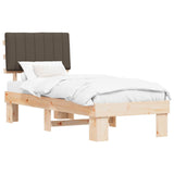 Bed Frame with Upholstered Headboard Taupe 80 x 200 cm 877522
