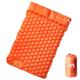 Self Inflating Camping Mattress with Pillows 2-Person Orange 4007100