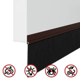 Self-adhesive Door Brush Seals 12 pcs Brown 100 cm 42019425