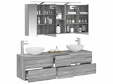 Bathroom Furniture Set 4 pcs Grey Sonoma 3406700