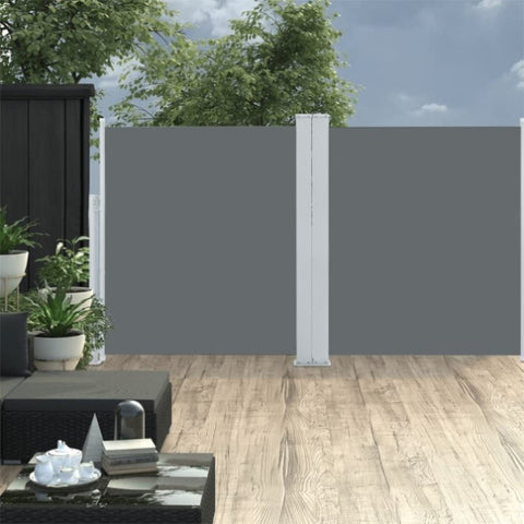 ZNTS Retractable Side Awning Anthracite 140x600 cm 48456