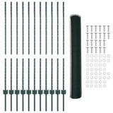 Welded Wire Fence 25 x 1.2 m PVC-Coated Steel Green 3336721