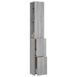 Bathroom Cabinet Grey Sonoma 25x26.5x170 cm Engineered Wood 815961