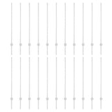 Embedded Fence Post 22 pcs Silver 160 cm Powder-Coated Steel 3335956