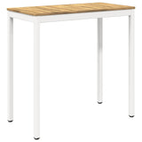 Garden Bar Table White 108.5 x 55 x 105 cm Solid Acacia Wood 901779
