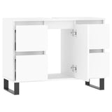 Bathroom Cabinet White 80x33x60 cm Engineered Wood 831660