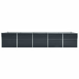 Garden Raised Bed Galvanised Steel 400x80x45 cm Anthracite 47059