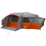 Family Tent with Rainfly Water-resistant tunnel Grey and Orange 42017462