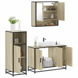 3 Piece Bathroom Furniture Set Sonoma Oak Engineered Wood 3300981