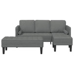 Sofa Set 2 pcs Dark grey 173 x 131 x 67 cm Fabric 3329253