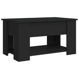 Coffee Table Black 79x49x41 cm Engineered Wood 809711
