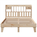 Bed Frame without Mattress 150x200 cm King Size Solid Wood Pine 3308840