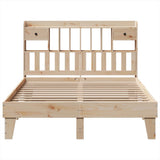 Bed Frame without Mattress 140x200 cm Solid Wood Pine 3308843