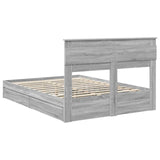 Storage Bed Grey Sonoma 140 x 200 cm Engineered Wood 3409917