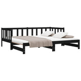 Pull-out Day Bed without Mattress Black 2xcm 814668