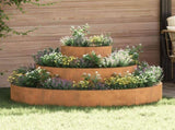 Garden Planter Brown 120 x 120 x 20 cm Weathering Steel 873661