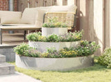 Garden Planter Silver 90 x 90 x 20 cm Galvanised Steel 873653