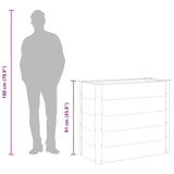 Garden Raised Bed WPC 100x50x91 cm Grey 43604