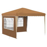 Pop-up Party Tent 288 x 288 x 245 cm Beige Oxford Fabric 42019760