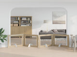 Dog Gate with Stands 4 pcs Sonoma Oak 100 x 80 cm 892062