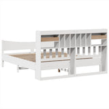 Bed Frame without Mattress White 180x200 cm Super King Solid Wood Pine 3323369