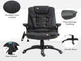 6-Point Massage Office with Seat Heated for Home Office, PU Leather High Back Executive Desk T3398P328214