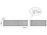 Gabion with 5 mm Wire and 5x2.5 cm Mesh 900x20x50 cm 3463572