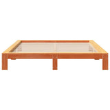 Bed Frame without Mattress Wax Brown 200x200 cm Solid Wood Pine 3308728