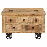 Coffee Table Rough Mango Wood 70x70x40 cm 243979