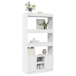 Highboard White 92x33x180 cm Engineered Wood 3309618