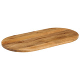 Table Top 120x50x3.8 cm Oval Solid Wood Mango 370158