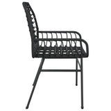 Garden Chairs 2 pcs Black Poly Rattan 369091