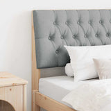 Upholstered Headboard Light Grey 100 cm Solid Pine Wood 879354