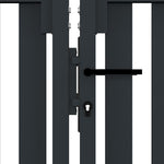 ZNTS Double Door Fence Gate Steel 306x150 cm Anthracite 146351