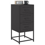 Bedside Cabinets 2 pcs Black 36x39x78 cm Steel 846579