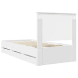 Bed Frame with Drawer White 90 x 200 cm Engineer Wood 3411152